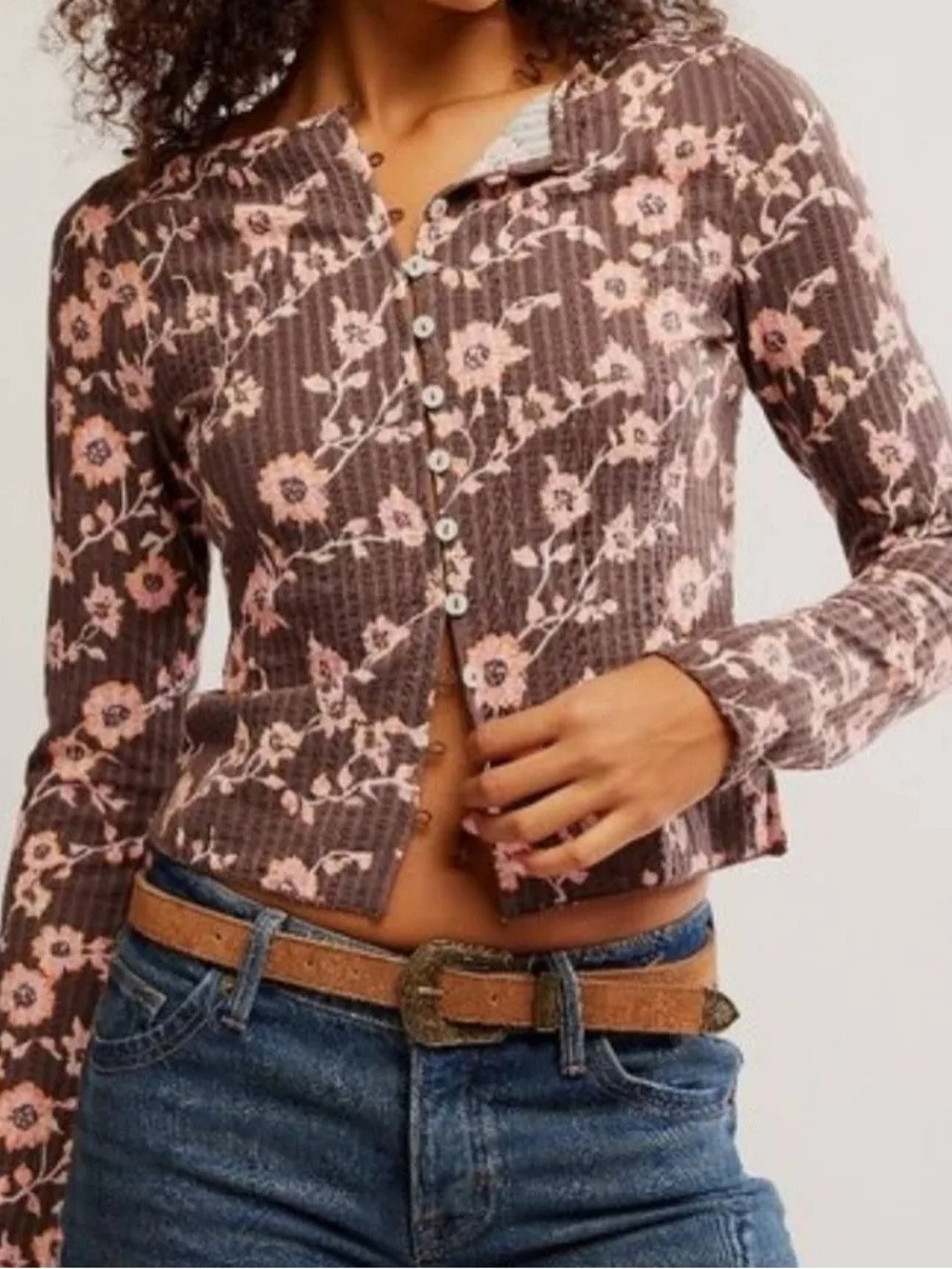 Free People Tilly Printed Cardigan